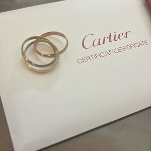 Cartier Trinity Ring 52 with box and certificate of authenticity
